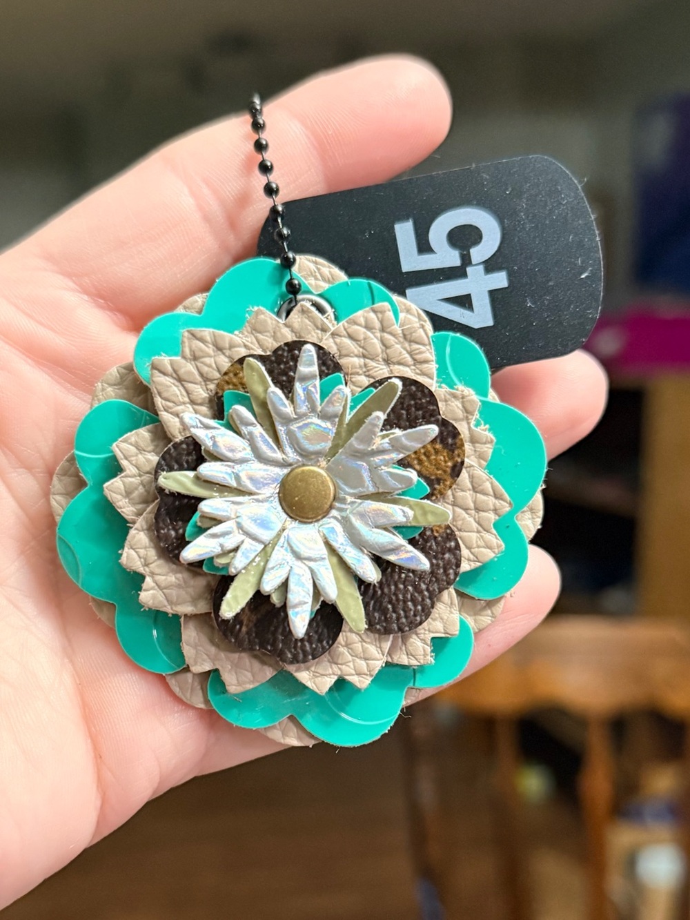 Handmade Floral Bag Charm